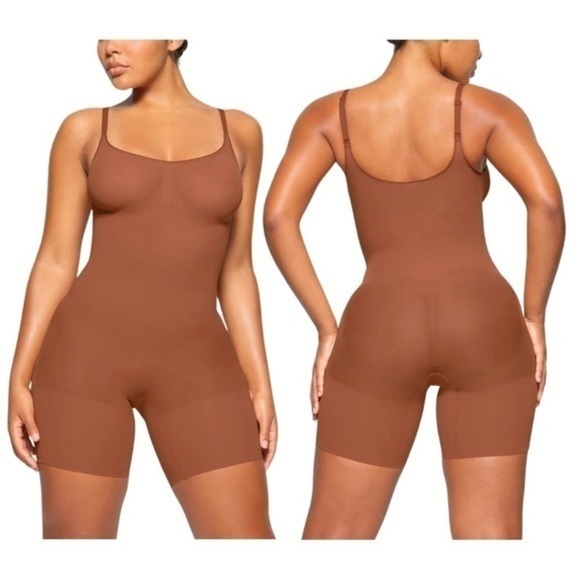 SKIMS Everyday Sculpt Mid Thigh Bodysuit Bronze Size XXS NWT - Picture 1 of 7
